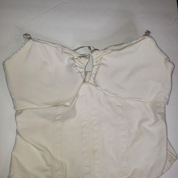 Moda International Corset Tank Top Womens Large Lace Detail Y2K Spaghetti Strap - Picture 3 of 5